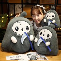 AMOY ของขวัญสำหรับเด็กนอนเพื่อนของเล่นนุ่มๆมาพร้อมกับ Hiasan Kamar การ์ตูน Boneka Mainan มัจจุราชของเล่นตุ๊กตาตุ๊กตาผ้ากำมะหยี่ของขวัญฮาโลวีน