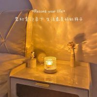 Internet Celebrity Light And Shadow Water Ripple Atmosphere Lamp Rotating Decorative Night Light Internet Celebrity Girl Romantic Live Broadcast Bedroom Sleep Light 【SEP】