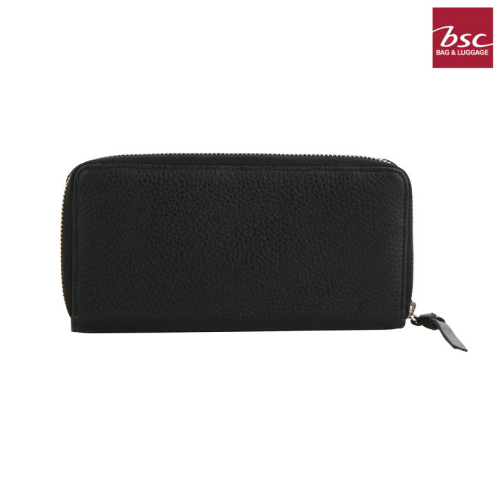 bsc-bag-amp-luggage-กระเป๋าธนบัตรพับยาวซิปรอบ-รุ่น-qp118100bl-สีดำ