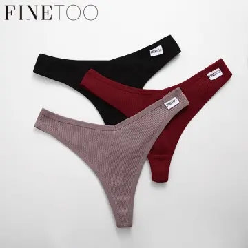 FINETOO Cotton Panties for Women Solid Color Panty M-XXL