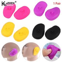 【YF】 Reusable Hair Dye Earmuffs Ear Covers Silicone Shield Barber Hairdressing Staining Caps Salon Styling Accessories 2pcs