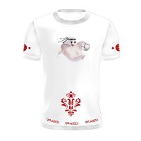 【HOT】【Local Stock】World Cup T-shirt 2022 Qatar World Cup T-shirt Laeeb mascot clothing child short sleeve t-shirts100%cotton