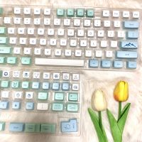 ภูเขาน้ำแข็ง keycap Snow Mountain keycap XDA profile set PBT Dye Sub Mechanical Keyboard caps