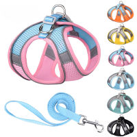 Dog Harness Vest Chest Cat Collars Rope Small Dogs Reflective Breathable Adjustable Outdoor Walking Travel Supplies