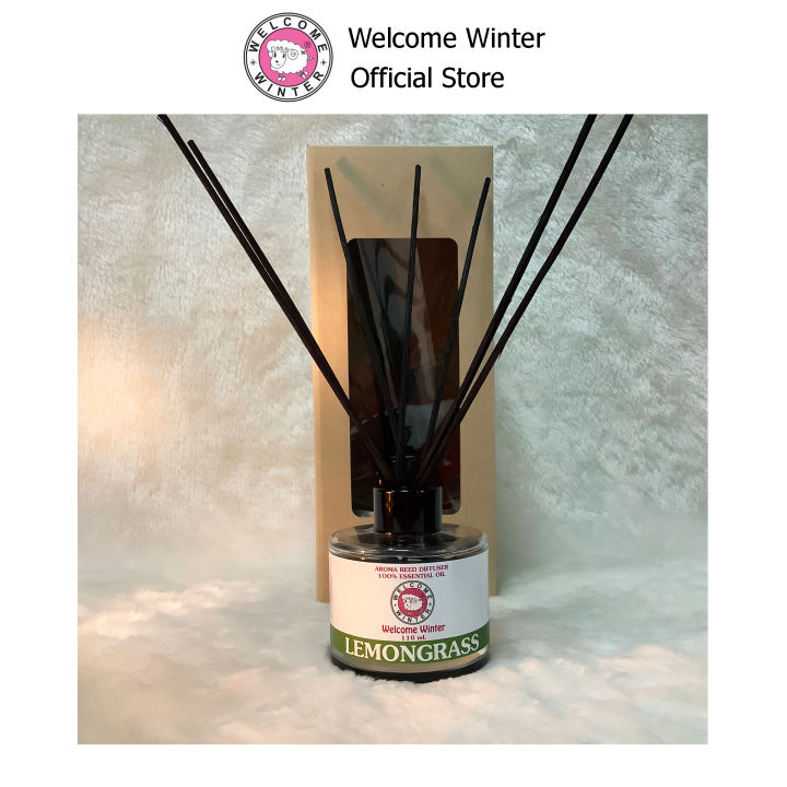 welcomewinter-ก้านไม้หอมกลิ่นน้ำมันหอมระเหย-essential-oil-lemongrass-reed-diffuser-110-ml