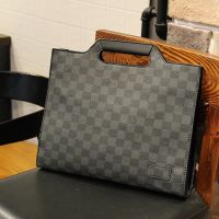 ■◊ Clutch bag mens Korean version plaid trendy brand handbag document bag envelope bag shoulder Messenger fashion casual mens bag