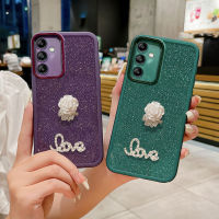 เคสโทรศัพท์ Samsung Galaxy A05S A05 A54 A14 A24 5G 4G ใหม่2023ออกแบบฟิล์มติดไฟรถด้วยกุหลาบหรูหราปลอกอ่อนตกแต่ง เคสSamsung A54 5G เคสฝาครอบ