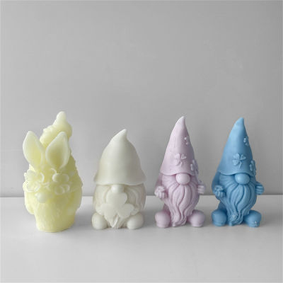 Silicone Mould Diffuser Stone Mould Candle Mould Diy Handmade Tools Dwarf Faceless Old Man Clover