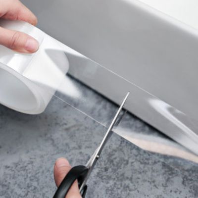 【LZ】 Fita transparente auto-adesiva para pia para casa cozinha pia à prova dágua forte adesivo ferramenta de vedação de água