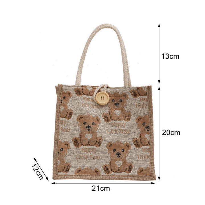 portable-shopping-bag-eco-handbag-shoulder-bag-eco-friendly-shopping-bags-shopping-bag-bear-pattern-tote-cotton-linen-tote-bag