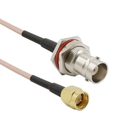 SMA Male to BNC Female Bulkhead Connector RF Assembly BNC Jack to SMA Plug RG316 Coaxial Cable 10CM-1M Electrical Connectors