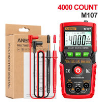 ANENG M107สมาร์ทมัลติมิเตอร์แบบดิจิตอล4000นับ NCV Universal Meter เครื่องทดสอบมัลติฟังก์ชั่นแบบใช้มือถือโวลต์มิเตอร์แอมมิเตอร์พร้อมไฟฉายแบ็คไลท์ Ac/dc แรงดันไฟฟ้าและการวัดความต้านทานกระแสไฟ Zero Fire Wire Detection