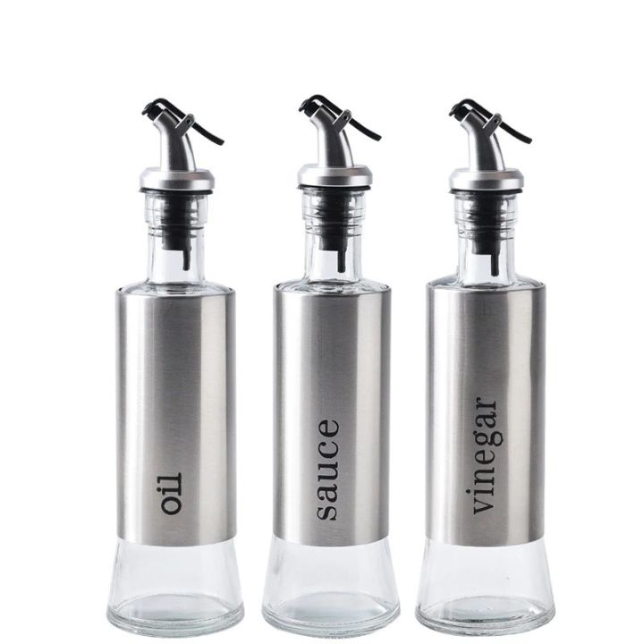 Cooking Seasoning Oil Bottle Sauce Bottle Glass Storage Bottles for Oil and  Vinegar Creative Oil Dispenser