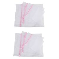 Large Net Washing Bag, Set of 8 Durable Coarse Mesh Laundry Bag with Zip Closure for Clothes, Delicates