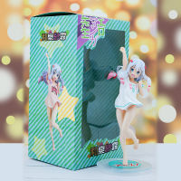 โมเดลตุ๊กตาแอคชั่น Izumi Sagiri 23เซนติเมตรสูงน่ารักสีขาวและสีชมพูท่ายืนสวยหุ่นบรรจุกล่อง