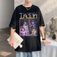 Anime Serial Experiments Lain Graphic Tshirt Iwakura Weeb Sci Fi T Shirt Men Fashion Harajuku Short Sleeve T-Shirts