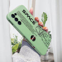 (คลังสินค้าพร้อม) เคสโทรศัพท์เซลล์สำหรับ OPPO Reno 5 Reno5 5กรัมเคสโทรศัพท์สำหรับเด็กผู้ชายผู้ชายการ์ตูนนาซ่านักบินอวกาศเคสขอบด้านข้างเหลวกล้องฝาหลังปกป้อง