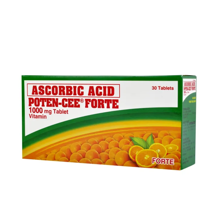 PotenCee Forte Ascorbic Acid 1000mg 30 Tablets Vitamin C Potencee
