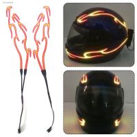 ♤ 4 in 1 Motorcycle Helmet LED Cold Light Waterproof Strip Sticker Flashing Warning Lights Night Riding Chargeable Accessories