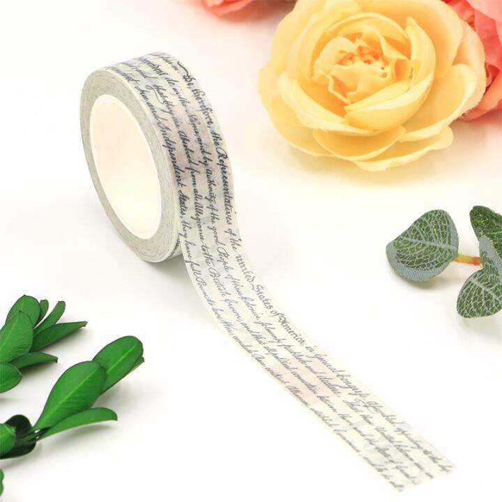 cw-new-1pc-15mmx10m-old-letters-washi-tape-scrapbooking-masking-office-washi-tape