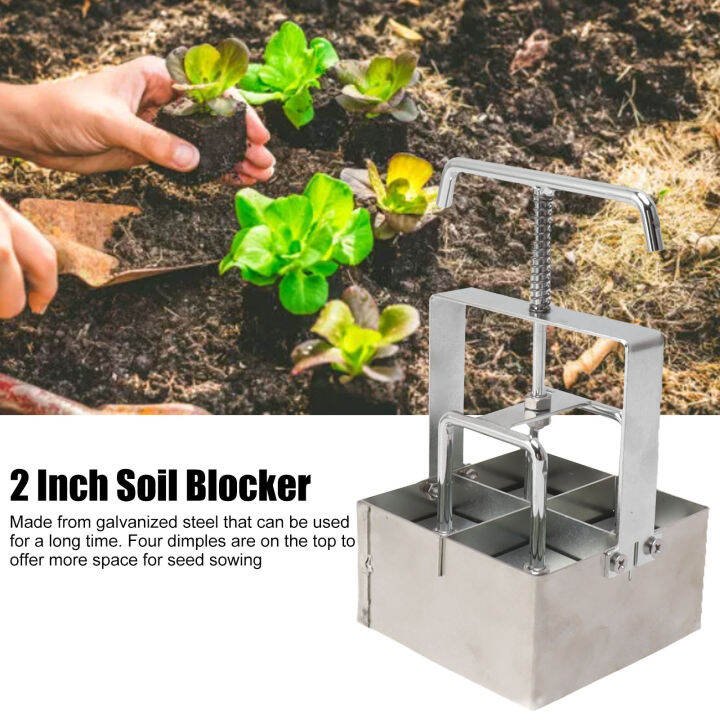 [Ganlitong] 2 Inch Soil Block Maker Manual Soil Blocker Seed Block