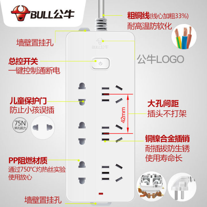 bull-socket-10-m-patch-board-power-strip-power-strip-with-line-super-long-wired-10-m-long-line-wiring-patch-board-10m