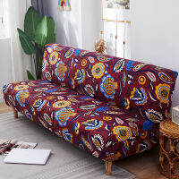 Modern Geometric Print Folding Sofa Bed Cover Without Armrest Universal Stretch Couch Cover Furniture Slipcover Sofa Protector