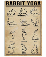 Lupeishop Ultra Cute Rabbit Yoga ป้ายโลหะเหมาะสำหรับโรงรถ,Street, Cafe, Bar, Club, Kitchen Wall Decoration Retro Metal Tin Sign ของขวัญที่ดีที่สุดสำหรับครอบครัวและเพื่อน