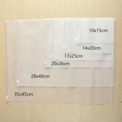 【CC】 2Pcs Translucent Plastic Storage  Zip Organizer