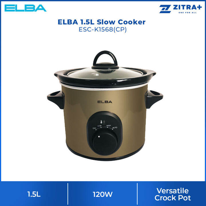 ELBA 1.5L Slow Cooker ESCK1568(CP) Power 120W Variable