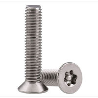 M2 M2.5 M3 M4 M5 M6 สแตนเลสสตีลแบนหัว Torx สกรู Pin Anti Theft Security Bolt SS304-asdewrwerds