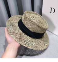 Summer Fashion Women Sunshade Wide Brim Fedora Hats For Travel Beach Casual Hollow Out Simple Fedora Straw Hats