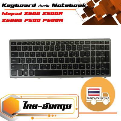 สินค้าคุณสมบัติเทียบเท่า คีย์บอร์ด เลอโนโว - Lenovo keyboard (ภาษาอังกฤษ-ไทย) สำหรับรุ่น Idepad Z500 Z500A Z500G P500 P500A