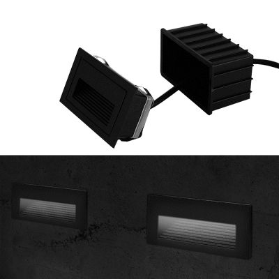 ❅☊☄ 3W 5W Outdoor LED Step Light Waterproof Stair Light Wall Embedded Underground Lamp Lighting Deck Footlights 85-265V DC12V IP65