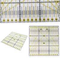 Plassไม่เป็นอันตราย Quadrate ตารางอะคริลิคเย็บผ้าห่มไม้บรรทัดวาดแม่แบบเครื่องมือ DIY MNKG