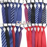 Fashion Lazy Zipper Neckties Classic Blue Men 39;s Stripe Wedding Ties Jacquard Woven 100 Silk Men Solid Tie Polka Dots Neck Ties