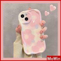 Mowin - เข้ากันได้สำหรับ เคสไอโฟน เคสไอโฟน11 เคส iphone 11 สำหรับ iPhone 14 Pro Max เคสไอโฟนขอบโค้งคลื่นสีขาว TPU ถุงลมกันกระแทกฝาครอบกล้องดอกไม้ Love ใช้ได้กับ iPhone 13 Pro max 12 Pro Max 11 xr xs max 7 Plus 8