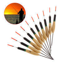 10ชิ้น/เซ็ต Fishing Float น้ำหนักเบา Wood Tackle ทุ่นลอยน้ำที่ละเอียดอ่อน Paulown