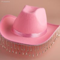 ■ Fashion Rhinestone Fringe Cowgirl Hat Color Cowboy Cap Wide Brim Jazz Top Wedding Bride Шляпа