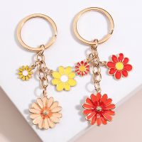 Enamel Keychain Chrysanthemum Chains Souvenir Gifts Handbag Accessorie Jewelry