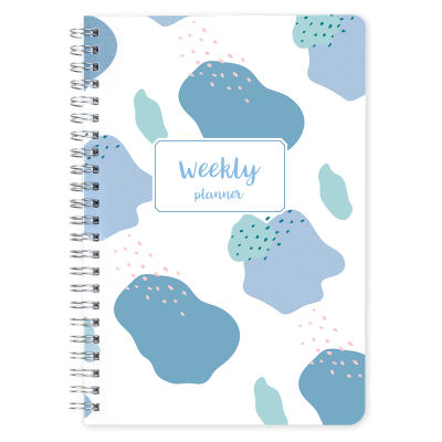 Weekly Planner Daily Agenda Spiral Notebook with Weekly Goals, Habit Tracker, To-Do List ,Meal Plan,Grocery List with PVC Cover