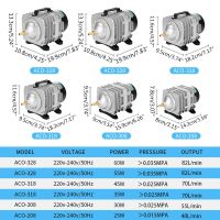 ACO-208/308/318ตู้ปลาไหลสูง AC แม่เหล็กไฟฟ้าตู้ปลาคอมเพรสเซอร์ปั๊มออกซิเจนสระน้ำ