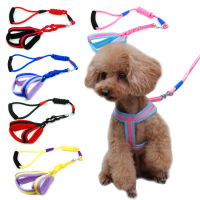 Summer Cute Dog Harness Leash Set Puppy Chihuahua Soft Breathable Harnesses Outdoor Walking Portable Dog Harness Leash Set