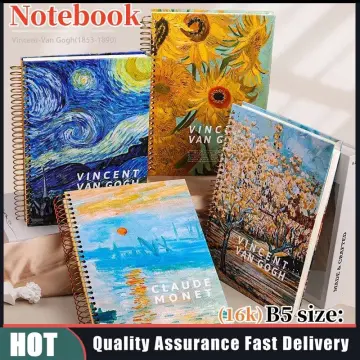 A4 Van Gogh Spiral Sketchbook Big Thick Drawing Notebook College Sketch Pad  Art School Supplies