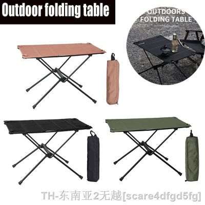 hyfvbu✸✜﹊  Camping Table-Aluminum Folding Table Roll Up Tables Collapsible for Fishing BBQ