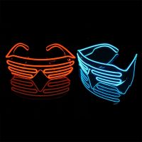 Lennie1 LED Neon Rave Glasses Flashing Sunglasses 16Color Light Up Carnival Party Glow In The Dark Festival Supplies