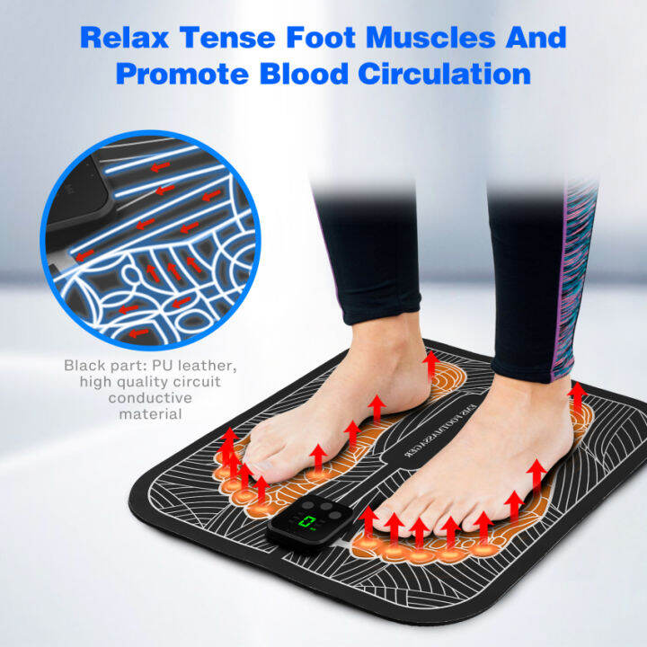 【Ready Stock】EMS Foot Massage Mat,Electronic Feet Massage Mat, 6 Modes