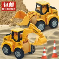 [COD] Childrens toy engineering vehicle full set of excavator hook machine forklift push back force inertia beach bulldozer wholesale