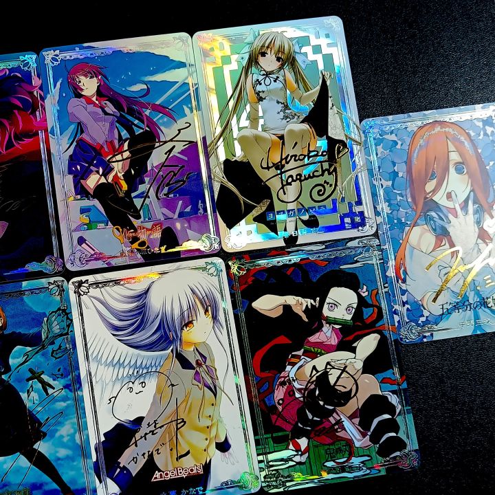 9ชิ้น-se-อะนิเมะสาวลายเซ็นแฟลชการ์ด-nakano-miku-kamado-nezuko-tohsaka-rin-acg-kawaii-เกม-an-คอลเลกชันการ์ดของขวัญของเล่น