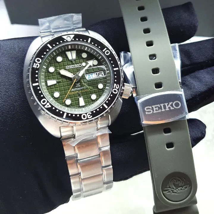 MADE IN JAPAN * Brand New Seiko Prospex Green King Turtle on Metal Bracelet  SRPE05 SRPE05J1 | Lazada PH